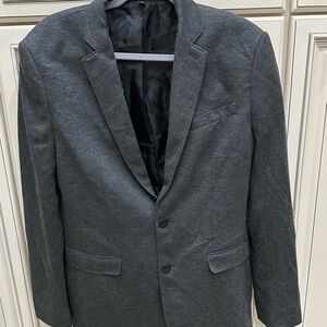Express Men's Dark Gray Two-Button Blazer